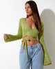 Afbeelding van Lania Cardi in Drape Sequin Lime Green