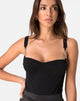 Afbeelding van Lantas Bodice in Zwart met Metalen Ketting
