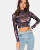 Afbeelding van Lara Crop Top in Dark Angel Mesh