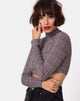 Afbeelding van Laretta Crop Top in Charles Check Blush