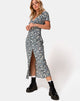 Afbeelding van Larin Midi Dress in Floral Field Navy
