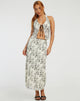 Afbeelding van Rolam Cami Top in Butterfly Vine Flock Wit