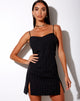 Afbeelding van Laudine Mini Dress in Pinstripe Zwart