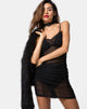 Afbeelding van Launa Mini Dress in Lacey Knit Zwart