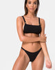 Afbeelding van Leema Bikinitop in zwart ribtricot