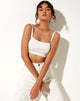 Afbeelding van Lemia Bralette Top in Rib Star Wit