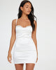Afbeelding van Lesty Mini Dress in Wit met Wit Kant