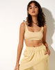 Afbeelding van Letha Crop Top in Rib Custard