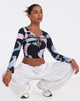 Afbeelding van Licora Crop Top in Abstract Paars