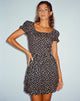 Afbeelding van Lilibeth Mini Dress in Ditsy Floral Bronze