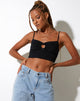 Afbeelding van Loca Crop Top in Lycra Zwart