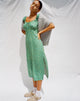 Afbeelding van Lona Midi Dress in Paisley Fun Green