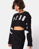 Afbeelding van Box Expression Crop Tee in Zwart