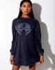 Afbeelding van Lotsun Sweatshirt in Black Wash Twin Dragon
