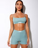 Afbeelding van Lou Hot Pant in Seafoam Angel Embro in White