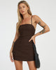 Lovana Mini Jurk in Bittere Chocolade