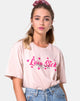 Afbeelding van Oversize Basic T-shirt in Love Makes Me Sick Blush