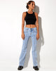 Afbeelding van Low Rise Seam Jeans in Super Light Wash Blue