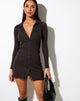 Afbeelding van Luiza Mini Dress in Rib Blackened Pearl