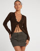 Afbeelding van Mahina Cardi in Gebreid Chocoladebruin