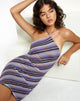 Afbeelding van Motel X Barbara Kristoffersen Maliga Mini Dress in 70s Diagonaal