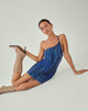 beeld van MOTEL X JACQUIE Marda Mini Dress in Colour Bleed Blue