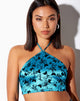 Afbeelding van Maudy Crop Top in Butterfly Bloom Blauw