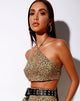 Afbeelding van Maudy Crop Top in Mini Tiger Bruin