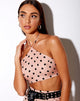 Afbeelding van Maudy Crop Top in New Polka Nude Zwart