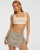Afbeelding van Mawari Crop Top in Stripe Rib Yellow en Purple