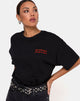 Afbeelding van Maxi Tee in Charcoal Als het komt, laat het komen