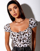Afbeelding van Mazu Crop Top in Geverfd Daisy