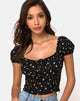 Afbeelding van Mazu Top in Pretty Petal Black