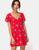 Afbeelding van Meca Jurk in Soi Rose Rood