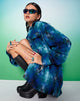 Afbeelding van MOTEL X OLIVIA NEILL Medita-shirt in geruit blauw