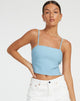 beeld van Merita Crop Top in lichtblauw