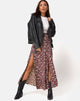 Afbeelding van Mica Maxi Rok in Bloemenveld Plum