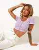 Afbeelding van Mieye Crop Top in Ditsy Rose Lilac