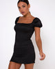 Afbeelding van Milina Bodycon Jurk in Satijn Zwart
