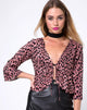 Afbeelding van Miperi Top in Roze Cheetah