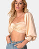 Afbeelding van Mirae Crop Top in Satijn Goud