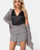Afbeelding van Mini Broomy Rok in Mini Pinstripe Zwart en Nude