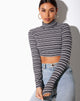 Afbeelding van Moeena Crop Top in Zwart Grijs en Wit