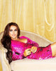 Afbeelding van Meli Plunge Dress in Fishcale Pailletten Roze