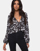Afbeelding van Mousye Top in Dark Wild Flower