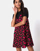 Afbeelding van Sanna Slip Dress in Red Bloom