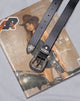Afbeelding van Zwarte Vintage Western Riem met Zilveren Gesp