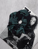 Afbeelding van Scrunchie in Dragon Flower Zwart en Mint