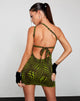 Afbeelding van Nelvia Bodycon Jurk in Optic Polka Green