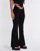 Afbeelding van Nancha Flare Broek in Zebra Flock Zwart